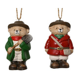Decoris Terracotta Bear Hanger 9cm - 2 Assorted